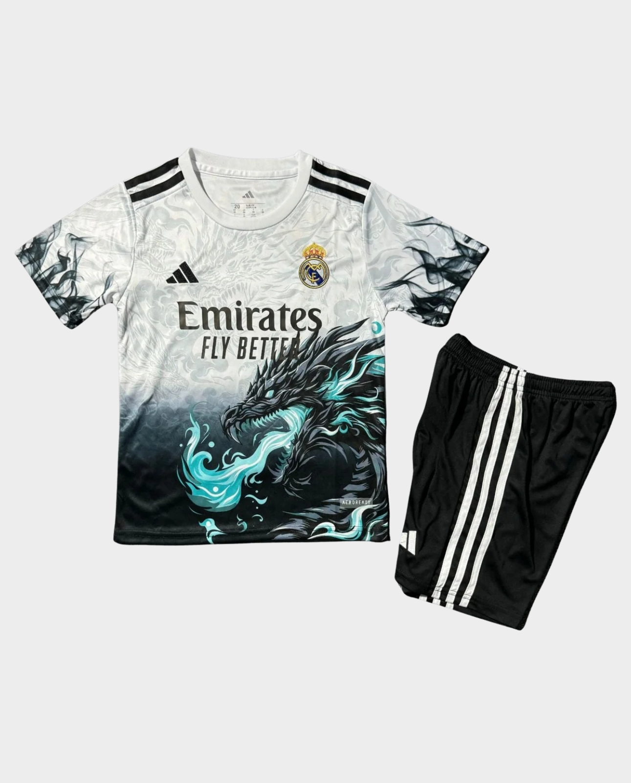 Kids Real Madrid Emerald Flame Kit 2025-26